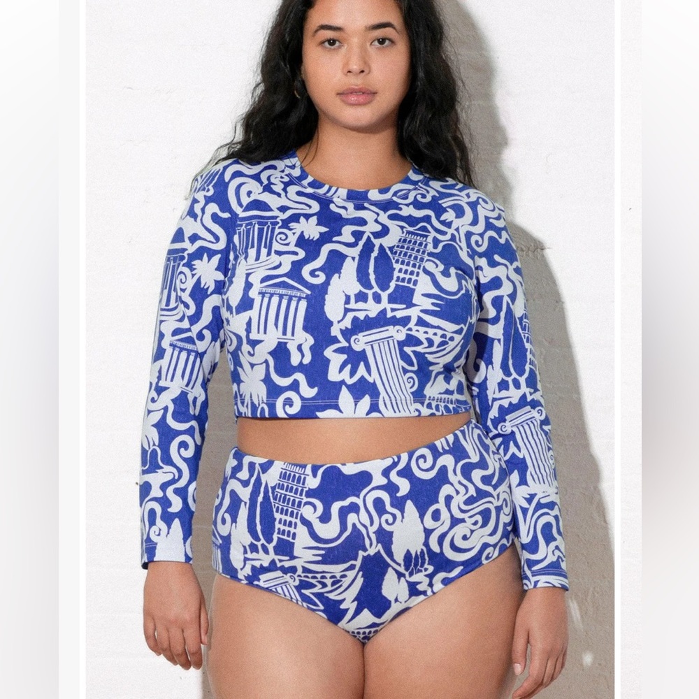 Mara Hoffman NWT Lydia RASHGUARD + BOTTOM SET